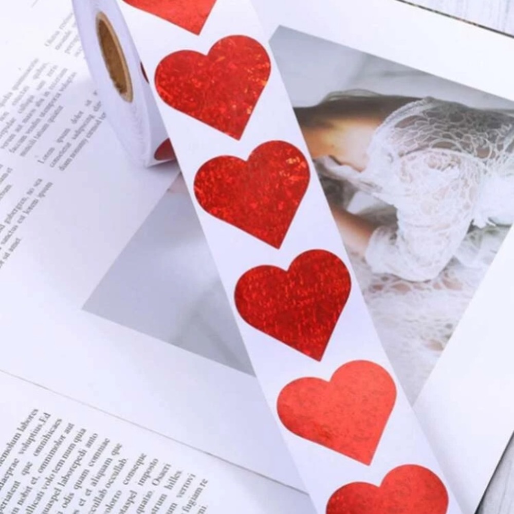 NWT Red Heart Sticker Roll of 500! - Picture 3 of 5